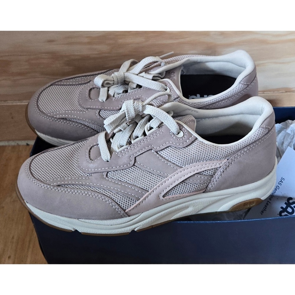 SAS Tour Mesh Mens 8 M Sand Taupe Leather Walking Sneakers 2943678 Made in USA - Picture 3 of 10